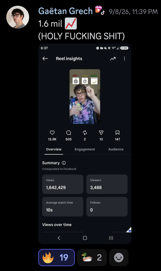 Original community post by Gaëtan Grech: 1.6 mil